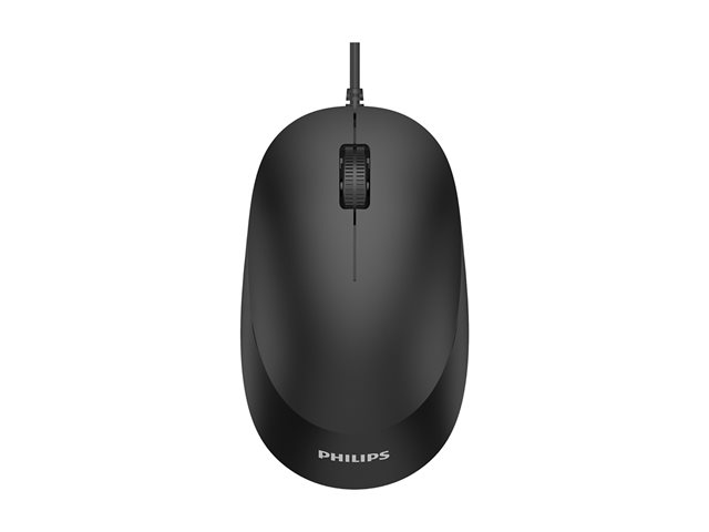 Philips SPK7207B - 2000 Series - mouse - ergonomic - right and left-handed - optical - 3 buttons - wired - USB 2.0