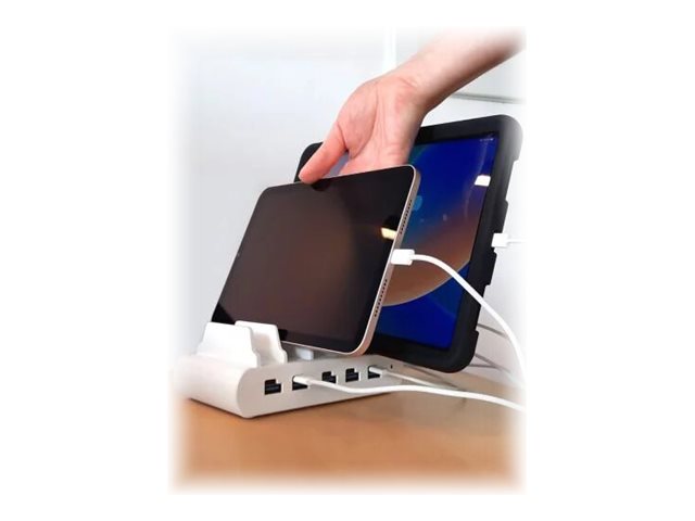 Compulocks 5 Port USB-C and USB-A Charging Dock with EU charging station - 5 x USB-C, 5 x 4 pin USB Type A - 150 Watt