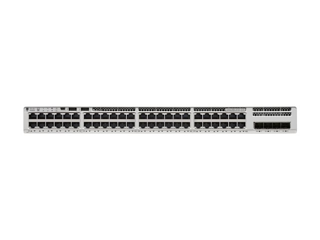 Cisco Catalyst 9200L - Network Advantage - switch - L3 - 48 x 10/100/1000 (PoE+) + 4 x 10 Gigabit SFP+ (uplink) - rack-mountable - PoE+ (370 W)