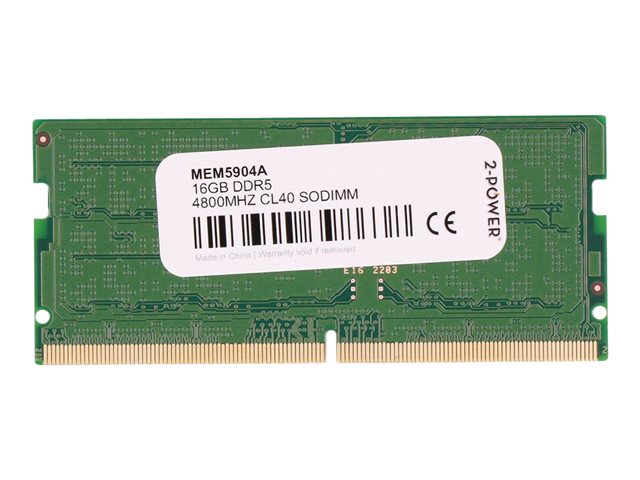 2-Power - DDR5 - module - 16 GB - SO-DIMM 262-pin - 4800 MHz / PC5-38400 - CL40