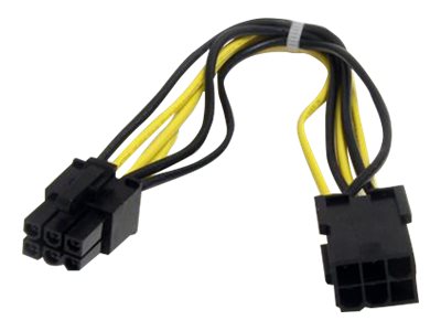 StarTech.com 8in 6 pin PCI Express Power Extension Cable - Power extension cable - 6 pin PCIe power (M) to 6 pin PCIe power (F) - 7.9 in - black - PCIEPOWEXT - power extension cable - 6 pin PCIe power to 6 pin PCIe power - 20 cm