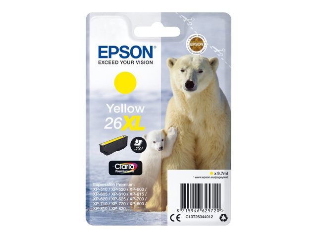 Epson 26XL - XL - yellow - original - ink cartridge