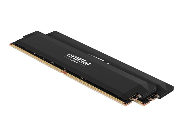 Crucial Pro OC - DDR5 - kit - 64 GB: 2 x 32 GB - DIMM 288-pin - 3200 MHz / PC5-51200 - CL40 - 1.35 V - unbuffered - on-die ECC - black