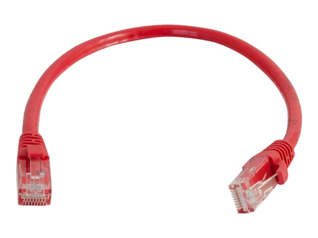 C2G Cat6 Booted Unshielded (UTP) Network Patch Cable - Patch cable - RJ-45 (M) to RJ-45 (M) - 1 m - UTP - CAT 6 - molded, snagless, stranded - red