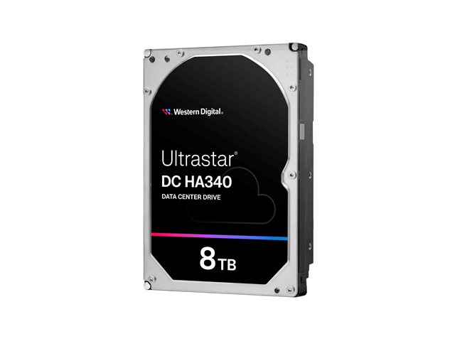 WD Ultrastar DC HA340 WUS721208BLE6L4 - Hard drive - Data Centre - 8 TB - internal - 3.5" - SATA 6Gb/s - 7200 rpm - buffer: 256 MB