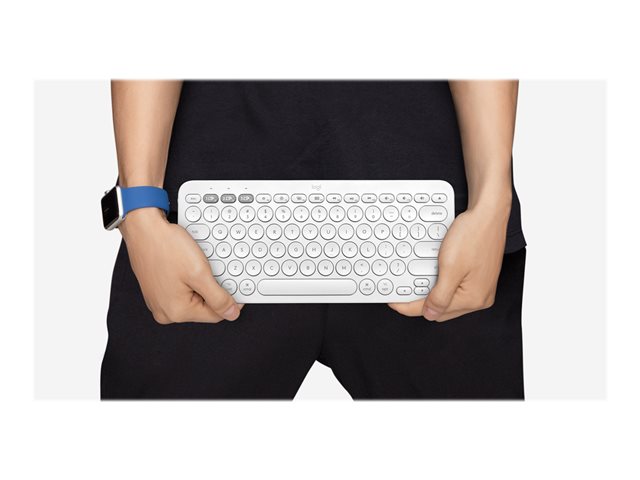 Logitech K380 Multi-Device Bluetooth Keyboard - Keyboard - wireless - Bluetooth 3.0 - QWERTY - UK - off-white