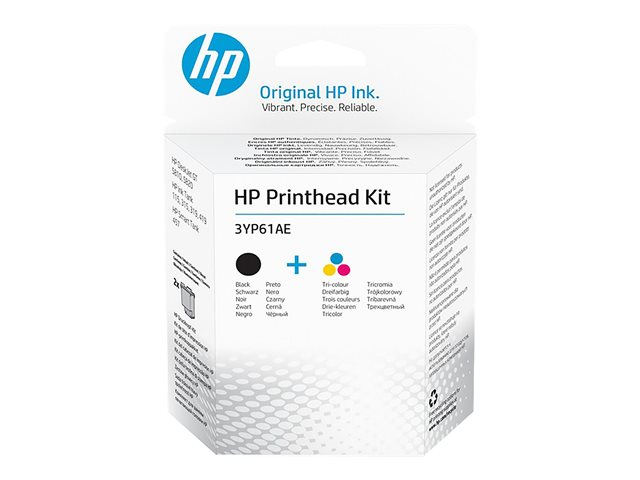 HP - 2-pack - colour (cyan, magenta, yellow), pigmented black - original - printhead replacement kit