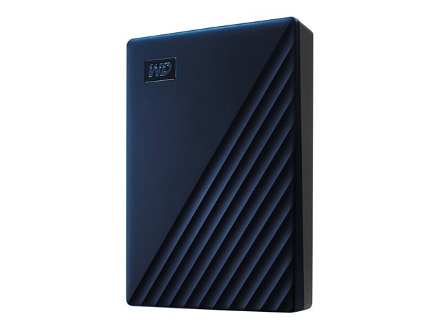 WD My Passport for Mac WDBA2F0050BBL - Hard drive - encrypted - 5 TB - external (portable) - USB 3.2 Gen 1 - 256-bit AES - midnight blue