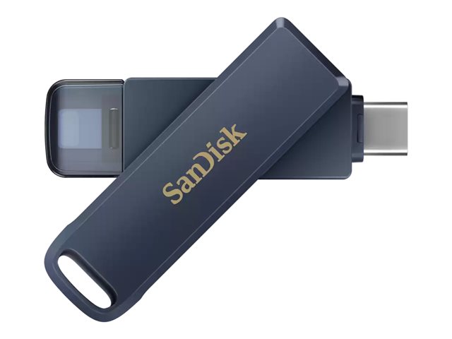 SanDisk Phone Drive - USB flash drive - 256 GB - USB-C / Lightning - metallic sky