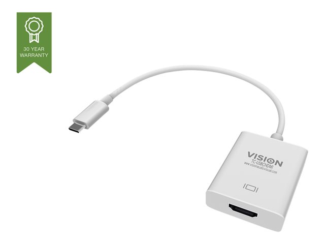 Vision TC-USBCHDMI - External video adapter - USB-C 3.1 - HDMI - white - retail