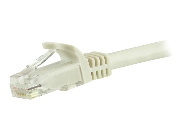 StarTech.com 1.5m CAT6 Ethernet Cable, 10 Gigabit Snagless RJ45 650MHz 100W PoE Patch Cord, CAT 6 10GbE UTP Network Cable w/Strain Relief, White, Fluke Tested/Wiring is UL Certified/TIA - Category 6 - 24AWG (N6PATC150CMWH) - patch cable - 1.5 m - white