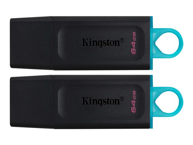 64GB DT EXODIA USB3.2 GEN 1 (BLACK + TEAL) 2 PIECES
