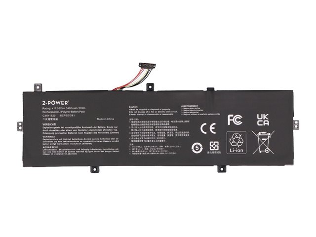 2-Power Main Battery Pack - laptop battery - 11.55 V - Li-pol - 3400 mAh - 39 Wh