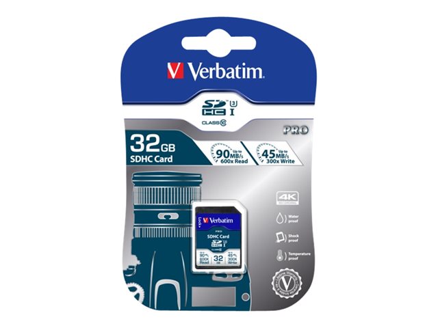 Verbatim Pro SDHC U3 32GB SD Card
