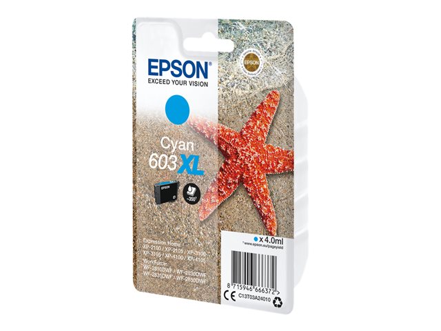Epson 603XL - XL - cyan - original - ink cartridge