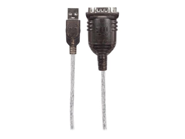 USB-A TO SERIAL CABLE 45CM- PL-2303HXD BLACK/SILVER POLYBAG