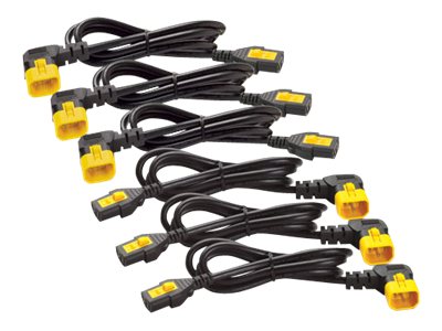 Power Cord Kit (6 ea), Locking, C13 to C14 (90 Degree), 1.8m