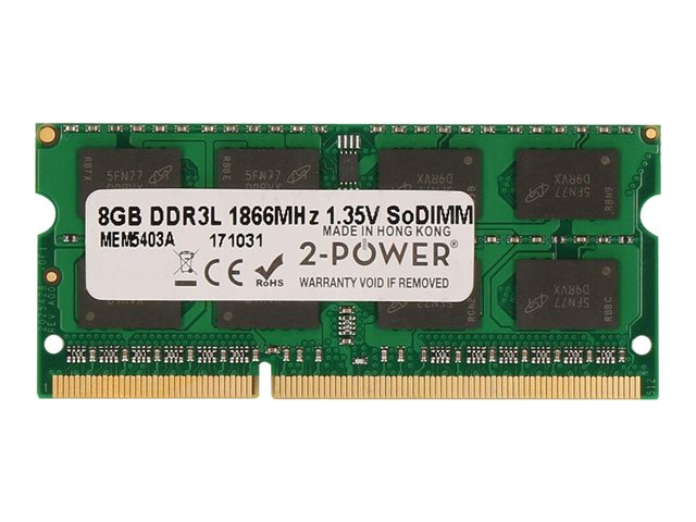 2-Power - DDR3L - module - 8 GB - SO-DIMM 204-pin - 1866 MHz / PC3L-14900 - unbuffered