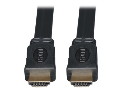Eaton Tripp Lite Series High-Speed HDMI Flat Cable, Digital Video with Audio, UHD 4K (M/M), Black, 16 ft. (4.88 m) - HDMI cable - 4.9 m
