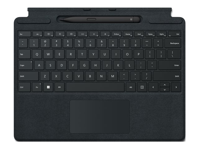 Microsoft Surface Pro Signature Keyboard - keyboard - with accelerometer, touchpad, Surface Slim Pen 2 storage and charging tray - QWERTY - International English - black - with Slim Pen 2 Input Device
