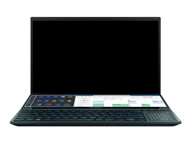 ASUS Zenbook Pro Duo 15 OLED UX582ZW-H2004W - Intel Core i9 12900H / 2.5 GHz - Win 11 Home - GF RTX 3070 Ti - 32 GB RAM - 1 TB SSD NVMe, Performance - 15.6" OLED touchscreen 3840 x 2160 (Ultra HD 4K) - Wi-Fi 6 - celestial blue