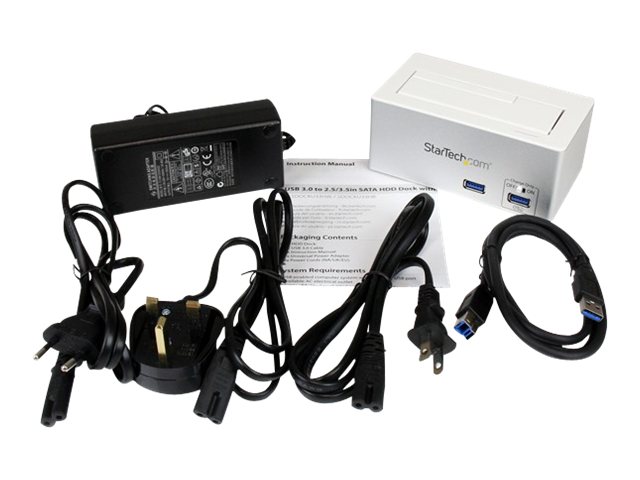 StarTech.com USB 3.0 SATA HDD Docking Station w/ Fast Charge USB Hub & UASP - storage controller - SATA 6Gb/s - USB 3.0