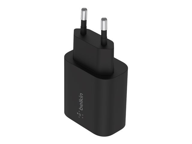BOOST CHARGE 25W USB-C PD PPS SINGLE WALL CHARGER BLACK