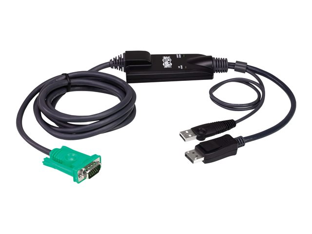 Eaton Tripp Lite Series VGA to DisplayPort and USB-A Adapter Cable Kit for Tripp Lite B020-U and B022-U KVM, 6 ft. (1.8m) - Adapter cable - USB, DisplayPort (M) to HD-15 (VGA) (M) - DisplayPort 1.1 - 1.8 m - 1080p support - black