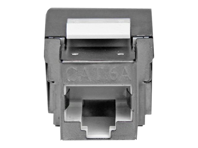 StarTech.com Shielded Cat 6a Keystone Jack - RJ45 Ethernet Cat6a Wall Jack White - 110 Type - RJ45 (F) to 110 Punch Down Shielded (C6AKEY110WH) - modular insert
