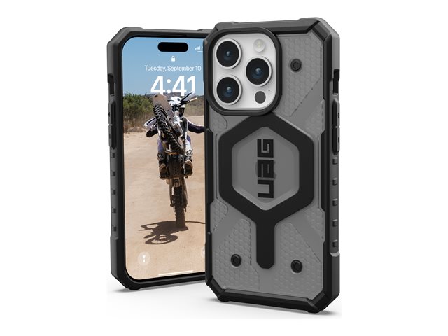 UAG Rugged Case for Apple iPhone 15 Pro [6.1-inch] - Pathfinder Clear Ash - back cover for mobile phone