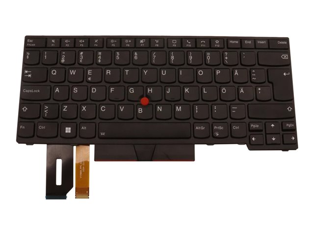Sunrex - notebook replacement keyboard - with Trackpoint - QWERTY - Swedish/Finnish - black Input Device