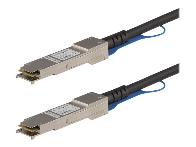 Startech HPE JG326A Compatible 1m 40G QSFP+ to QSFP+ Direct Attach Cable Twinax, 40 GbE QSFP+ Copper DAC 40 Gbps Low Power Active Transceiver Module DAC, 40GE QSFP+ Cable, Firepower - Lifetime Warranty (JG326AST) - 40GBase direct attach cable - QSFP+ latc