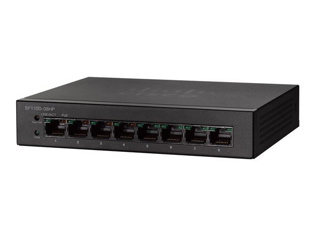 Cisco Small Business SF110D-08HP - switch - 8 ports - unmanaged