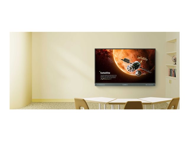 BenQ Board Pro RP8604 - 86" Diagonal Class RP04 Series LED-backlit LCD display - education - with built-in interactive whiteboard, touchscreen (multi touch) - 4K UHD (2160p) 3840 x 2160 - black