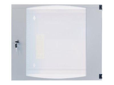 Intellinet Network Cabinet, Wall Mount (Double Section Hinged Swing Out), 12U, Usable Depth 235mm/Width 465mm, Grey, Flatpack, Max 30kg, Swings out for access to back of cabinet when installed on wall, 19", Parts for wall install (eg screws/rawl plugs) no