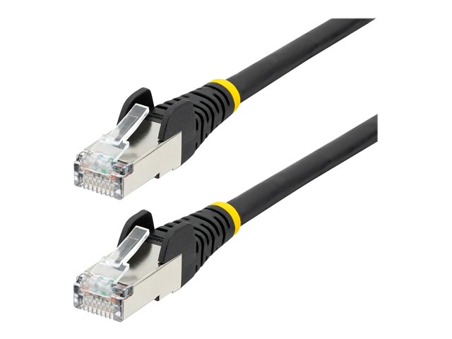 Startech 1.5m CAT6a Ethernet Cable - Black - Low Smoke Zero Halogen (LSZH) - 10GbE 500MHz 100W PoE++ Snagless RJ-45 w/Strain Reliefs S/FTP Network Patch Cord - Patch cable - RJ-45 (M) to RJ-45 (M) - 1.5 m - S/FTP - CAT 6a - IEEE 802.3bt - halogen-free, mo