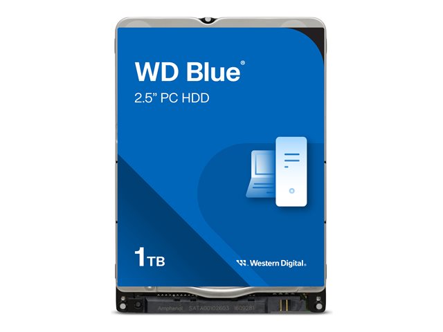 WD Blue WD10SPZX - Hard drive - 1 TB - internal - 2.5" - SATA 6Gb/s - 5400 rpm - buffer: 128 MB