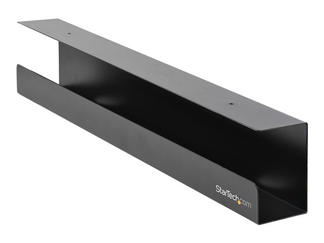 Startech Under Desk Cable Management Tray, Cable Tray Organizer for Office/Standing Desk, Desk or Table Mount Cords/Wire/Power Strip Holder, Computer Cable Manager, 23-1/2"L x 4-1/2"D - Desk Cable Management (UDCMTRAY) - Cable management tray - under-desk