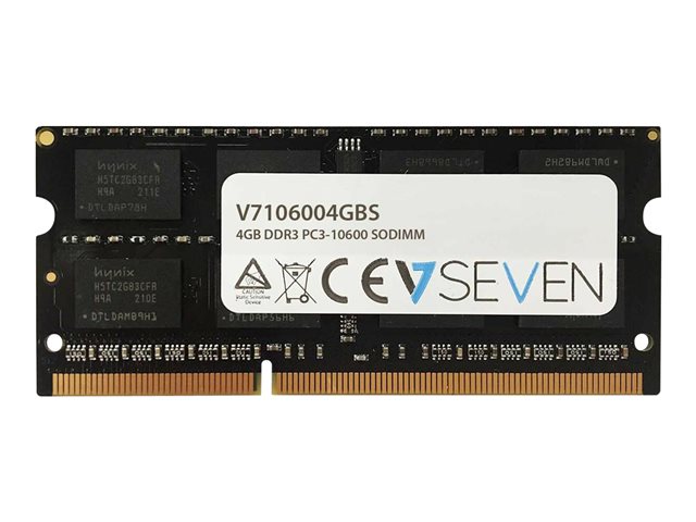 V7 - DDR3 - module - 4 GB - SO-DIMM 204-pin - 1333 MHz / PC3-10600 - unbuffered