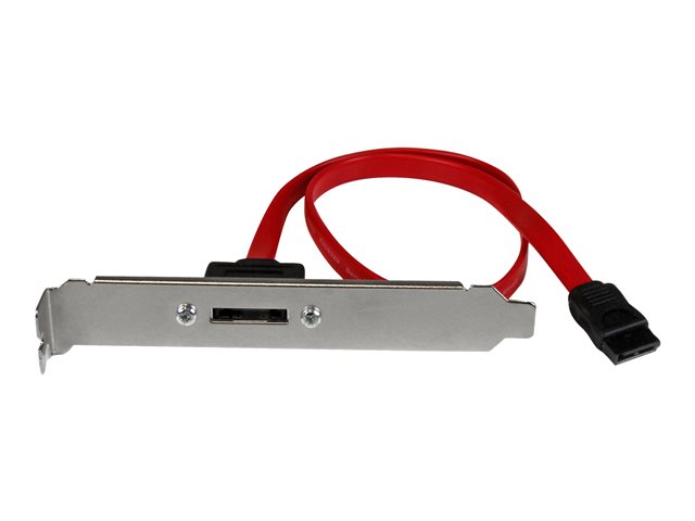 StarTech.com 18in 1 Port SATA to eSATA Plate Adapter - External SATA Plate - 6Gbps eSATA Port - Internal SATA to eSATA Adapter - 18 inch (ESATAPLT18IN) - SATA internal to external panel - Serial ATA 150/300/600 - SATA (F) to eSATA (M) - 45.72 cm - for P/N