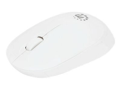 Manhattan Performance III Wireless Mouse, White, 1000dpi, 2.4Ghz (up to 10m), USB, Optical, Ambidextrous, Three Button with Scroll Wheel, USB nano receiver, AA battery (not included), Low friction base, Three Year Warranty, Retail Box - mouse - 2.4 GHz -
