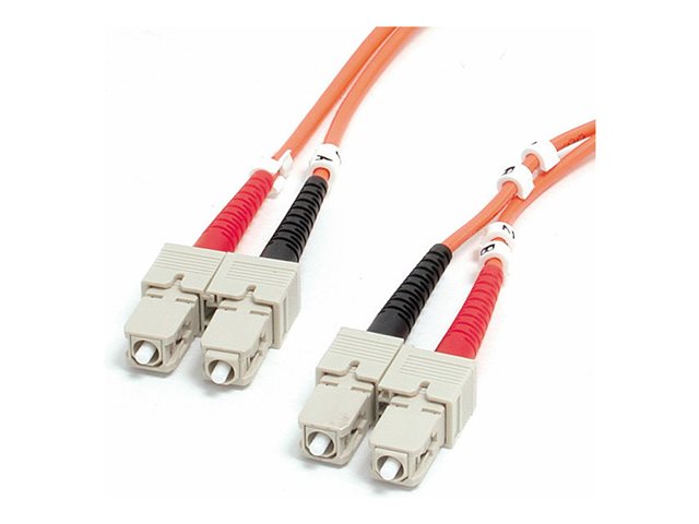 Startech 2m (6.6ft) SC to SC OM1 Multimode Fiber Optic Cable, 62.5/125 Fiber Size, 10G Networks, LSZH Fiber Patch Cord - Network cable - SC multi-mode (M) to SC multi-mode (M) - 2 m - 2 m - fibre optic - duplex - 62.5 / 125 micron - for P/N: PEX1000MMSC2,