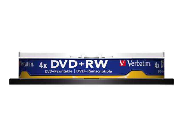 Verbatim - DVD+RW x 10 - 4.7 GB - storage media