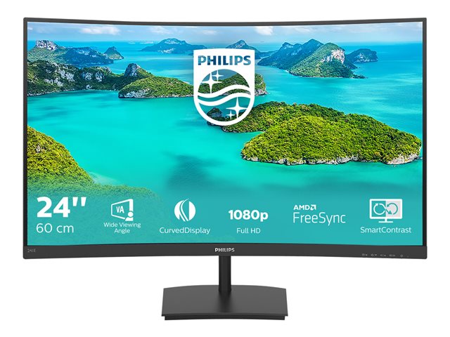 Philips E-line 241E1SCA - LED monitor - curved - Full HD (1080p) - 24"