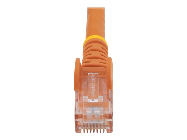 StarTech.com 50cm CAT6 Ethernet Cable, 10 Gigabit Snagless RJ45 650MHz 100W PoE Patch Cord, CAT 6 10GbE UTP Network Cable w/Strain Relief, Orange, Fluke Tested/Wiring is UL Certified/TIA - Category 6 - 24AWG (N6PATC50CMOR) - network cable - 50 cm - orange