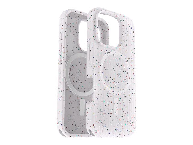OtterBox Symmetry Core Series - Back cover for mobile phone - MagSafe compatibility - sprinkles (white) - for Apple iPhone 16 Pro