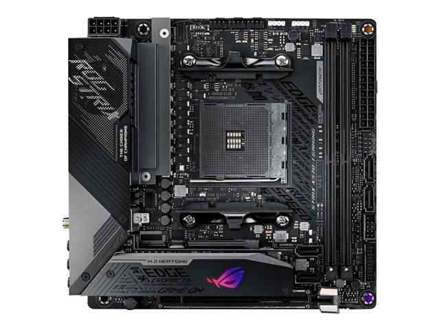 ASUS ROG Strix X570-I Gaming - Motherboard - mini ITX - Socket AM4 - AMD X570 Chipset - USB-C Gen2, USB 3.2 Gen 1, USB 3.2 Gen 2 - Bluetooth, Gigabit LAN, Wi-Fi - onboard graphics (CPU required) - HD Audio (8-channel)