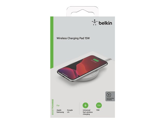 Belkin BoostCharge wireless charging pad - + AC power adapter - 15 Watt