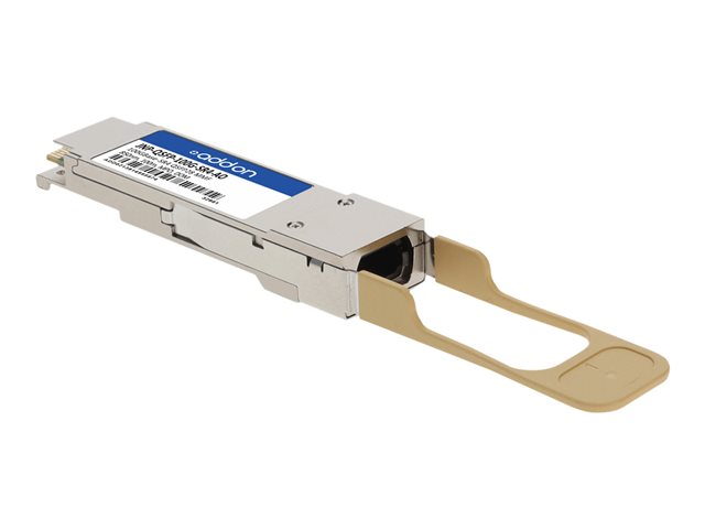AddOn - QSFP28 transceiver module (equivalent to: Juniper Networks JNP-QSFP-100G-SR4) - 100GbE - 100GBase-SR - MPO multi-mode - up to 100 m - 850 nm - TAA Compliant