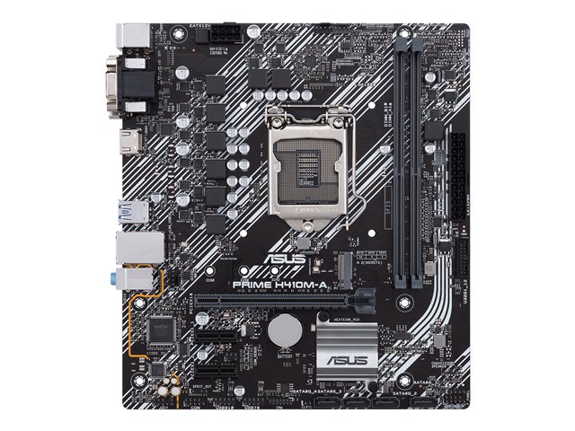 ASUS PRIME H410M-A - Motherboard - micro ATX - LGA1200 Socket - H410 Chipset - USB 3.2 Gen 1 - Gigabit LAN - onboard graphics (CPU required) - HD Audio (8-channel)